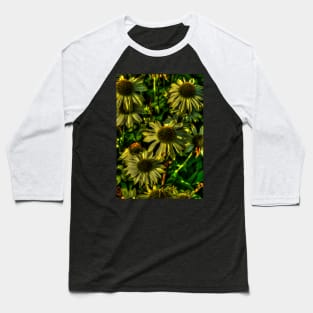 Yellow Echinacea Flowers Baseball T-Shirt